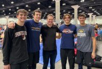 Kevin Pratte meets with Kevin Pratte Foundation Scholarship winners at Socal Cup Volleyball Tournament