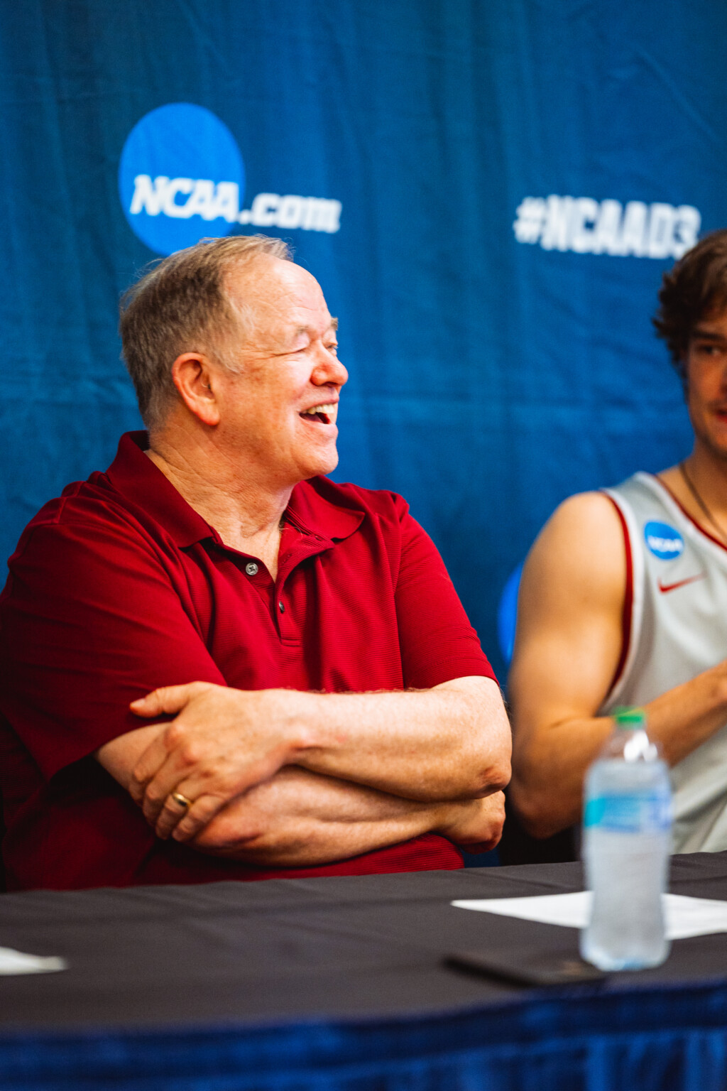 Tom Peterson, Southern Virginia University mens Volleyball Head Coach during a NCAA interview